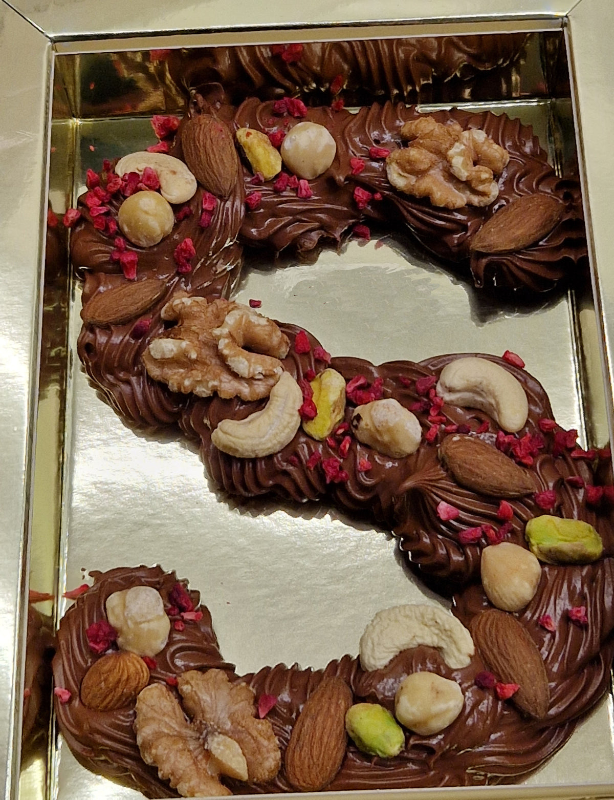 Heerlijke chocolade créme letter